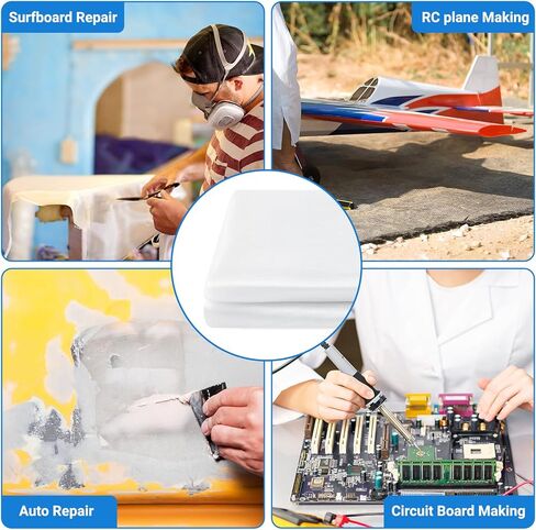 قماش من الألياف الزجاجية مقاس 50 بوصة × 10 أقدام، 1.5 أونصة، قماش من الألياف الزجاجية بسُمك 0.05 مم للقوارب، حصيرة من الألياف الزجاجية، قماش من الألياف الزجاجية، ورقة من الألياف الزجاجية، إصلاح الألياف الزجاجية لحوض ركوب الأمواج التلقائي لطائرة RC in Kuwait