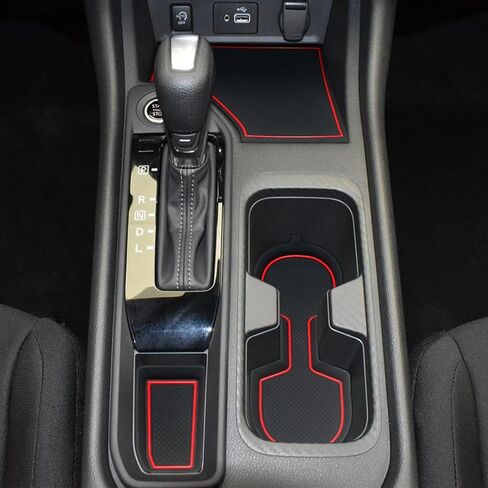Cup Holder Inserts Coaster for Nissan Sentra Accessories 2020 2021 2022 2023 2024 Cup Holder Liners Center Console Silicone Cup Mat Pad Interior Decoration(4pcs Sets,Black Trim) in Saudi Arabia