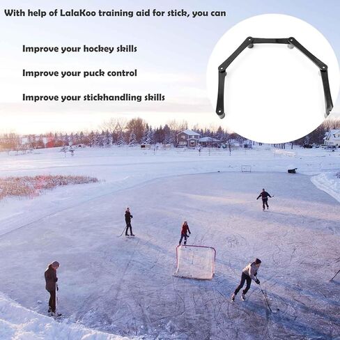 Hockey Stickhandling Trainer - Hockey Training Aid for Stick Portable Stick Handling Trainer Hockey Passer Hockey Practice Equipment Used On and Off Ice for Stick Speed Timing Puck Control in Kuwait