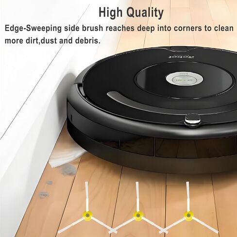 قطع غيار رومبا لـ iRobot Roomba 675 650 677 692 671 694 691 614 615 635 676 670 645 655 690 600 Series 595 585 ملحقات المكنسة الكهربائية، 1 عجلة دوارة، فرشاة ذات شعيرات، 4 فرشاة جانبية، 2 فلتر in Saudi Arabia