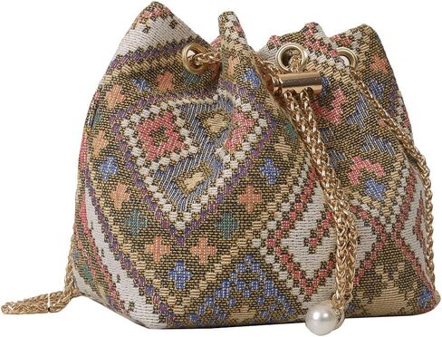 Verdusa Mini Plaid Print Drawstring Tote Bags Casual Handbags Retro Handbag in Saudi Arabia