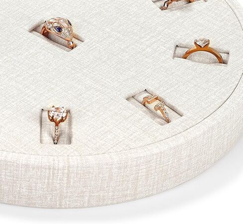 صينية حلقية مكونة من 10 فتحات، حامل حلقي دائري، عرض من جلد البولي يوريثان، منظم أقراط حلقية، صينية عرض المجوهرات، صينية عرض المجوهرات، صينية تنظيم المجوهرات الداخلية من الألياف الدقيقة (أخضر) in Kuwait