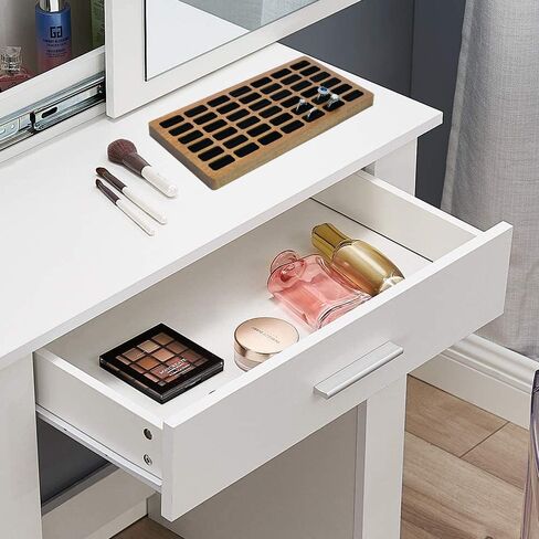 Wooden Ring Display Tray Earring Organizer Holder Jewelry Storage Box for Multiple Rings, 30 Slots, RB-SW-30S in Saudi Arabia