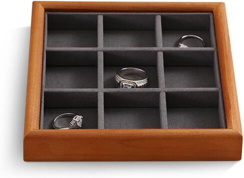 Jewelry Tray, Watch Tray,Small Wooden Tray,Premium Ring Dish,Luxury Jewelry Organizer,Grey Bracelet Display in Saudi Arabia