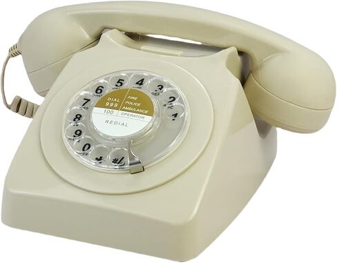 هواتف الاتصال الهاتفي الأحمر Benotek 1980'S الكلاسيكية القديمة الطراز الرجعية الهاتف الثابت مكتب الهاتف خط واحد هاتف حبالي المنزل مكتب مدرسة فندق in Kuwait