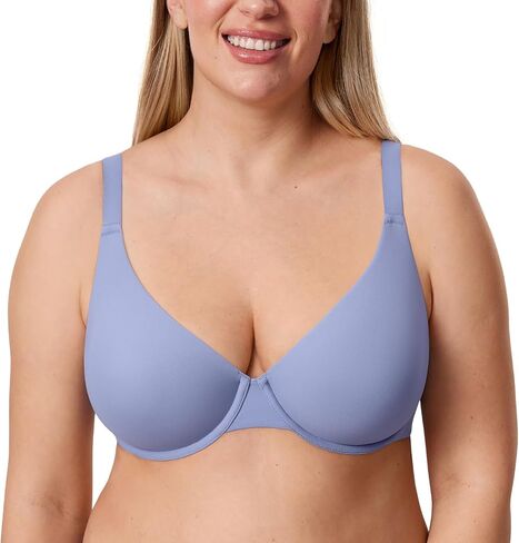 حمالة صدر نسائية من DELIMIRA Inbarely Plus يغرق التغطية الكاملة بالإضافة إلى حجم حمالات الصدر غير المبطنة Underwire in Kuwait