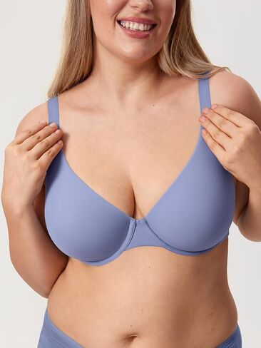 حمالة صدر نسائية من DELIMIRA Inbarely Plus يغرق التغطية الكاملة بالإضافة إلى حجم حمالات الصدر غير المبطنة Underwire in Kuwait