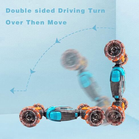 التحكم عن بعد تويست سيارة لفتة الاستشعار RC سيارات حيلة 360 درجة دوران 4WD ألعاب سيارة للأطفال الذين تتراوح أعمارهم بين 7-14 سنة تحويل السيارة مع أضواء الموسيقى للبنين الفتيات هدايا عيد الميلاد (الوردي) in Saudi Arabia