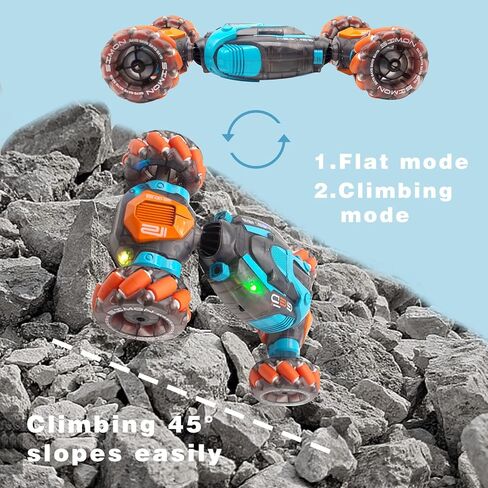 التحكم عن بعد تويست سيارة لفتة الاستشعار RC سيارات حيلة 360 درجة دوران 4WD ألعاب سيارة للأطفال الذين تتراوح أعمارهم بين 7-14 سنة تحويل السيارة مع أضواء الموسيقى للبنين الفتيات هدايا عيد الميلاد (الوردي) in Saudi Arabia