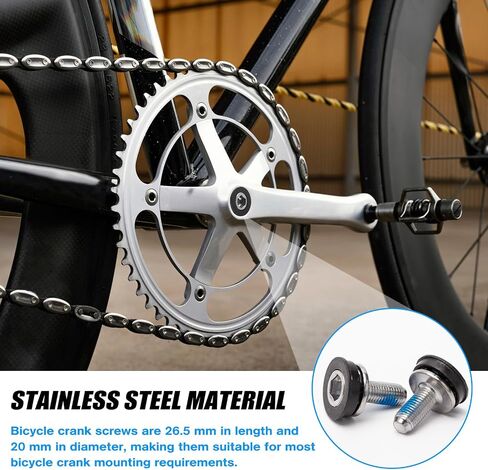 Bike Hex Crank Arm Fixing Bolts, Crank Arm Bolt 8mm, Bike Crank Bolts, Bicycle Crank Screw, Bike Crankset Bolt, Bicycle Bottom Bracket Axle Bolts for Bicycle Square Hole M8 in Saudi Arabia
