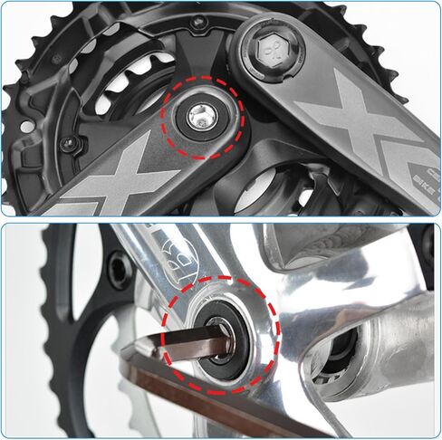 Bike Hex Crank Arm Fixing Bolts, Crank Arm Bolt 8mm, Bike Crank Bolts, Bicycle Crank Screw, Bike Crankset Bolt, Bicycle Bottom Bracket Axle Bolts for Bicycle Square Hole M8 in Saudi Arabia