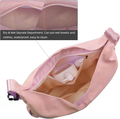 Large Yoga Gym Bag for Women Sport Duffel Bag with Hide Yoga Mat Holder and Shoe Compartment Travel Tote Bag with Wet Pocket in Saudi Arabia