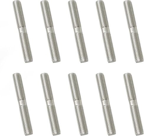 10 Pieces M10 304 Stainless Steel Double End Threaded Studs Screws Bolts (M10x70mm) in Saudi Arabia