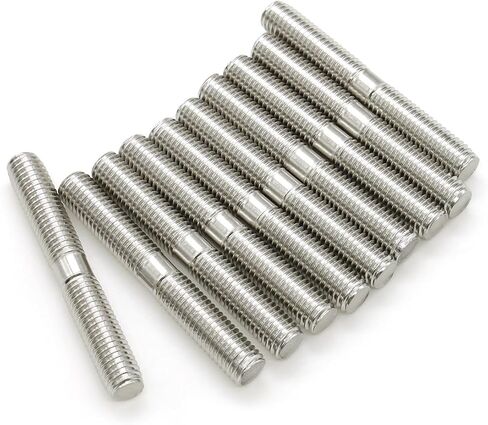 10 Pieces M10 304 Stainless Steel Double End Threaded Studs Screws Bolts (M10x70mm) in Saudi Arabia