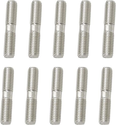10 Pieces M10 304 Stainless Steel Double End Threaded Studs Screws Bolts (M10x70mm) in Saudi Arabia