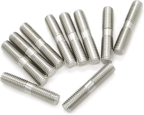 10 Pieces M10 304 Stainless Steel Double End Threaded Studs Screws Bolts (M10x70mm) in Saudi Arabia