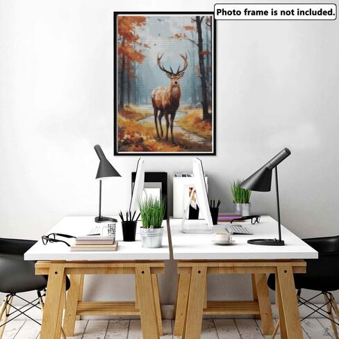 Yomiie 5D Diamond Art Kits for Adults, Fox Diamond Painting Art Animal DIY Full Round Drill Kits, Embroidery Rhinestone Diamond Crystal Craft Canvas Home Wall Decor 12x16 inch in Kuwait