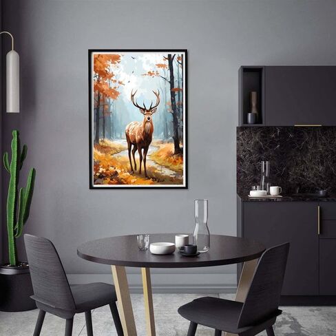 Yomiie 5D Diamond Art Kits for Adults, Fox Diamond Painting Art Animal DIY Full Round Drill Kits, Embroidery Rhinestone Diamond Crystal Craft Canvas Home Wall Decor 12x16 inch in Kuwait