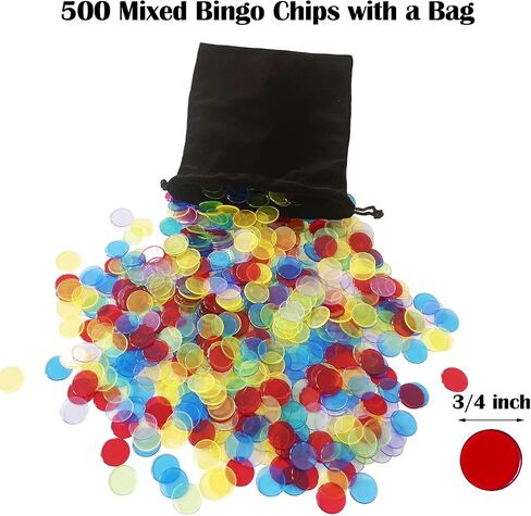 Yuanhe Jumbo Bingo Game Set - 11" Metal Round Cage, 75 Colored Bingo Balls, 100 Bingo Cards, 500 Mixed Chips and Master Board for Large Groups, Parties in Saudi Arabia