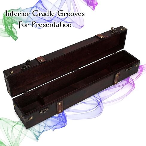 Witch Wizard Handcrafted Wood Magic Wand Box, 18 inch, Midnight Black in Kuwait