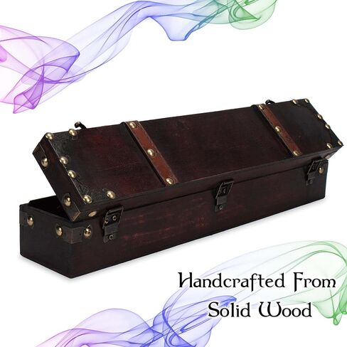 Witch Wizard Handcrafted Wood Magic Wand Box, 18 inch, Midnight Black in Kuwait