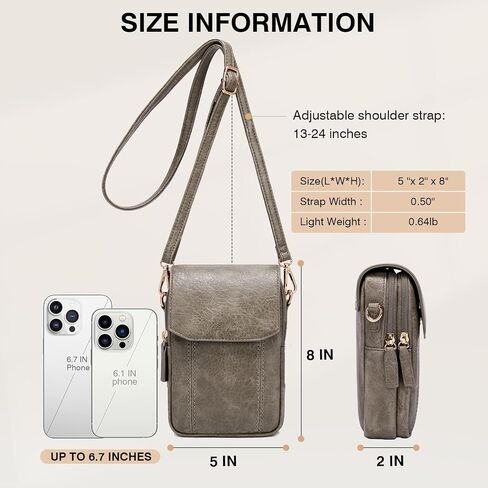 Marvolia Small Crossbody Bags for Women PU Leather Cell Phone Purse Crossbody Handbags Shoulder Purses with Card Slots in Saudi Arabia