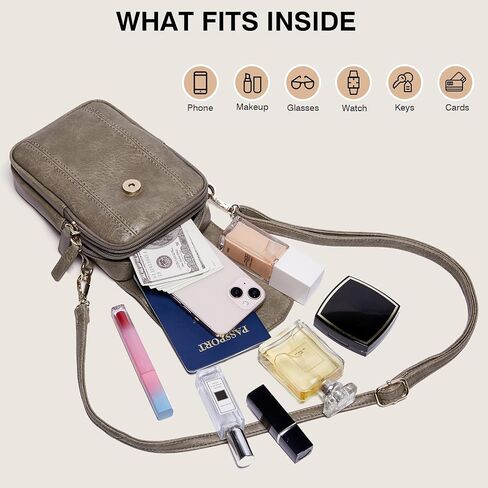 Marvolia Small Crossbody Bags for Women PU Leather Cell Phone Purse Crossbody Handbags Shoulder Purses with Card Slots in Saudi Arabia