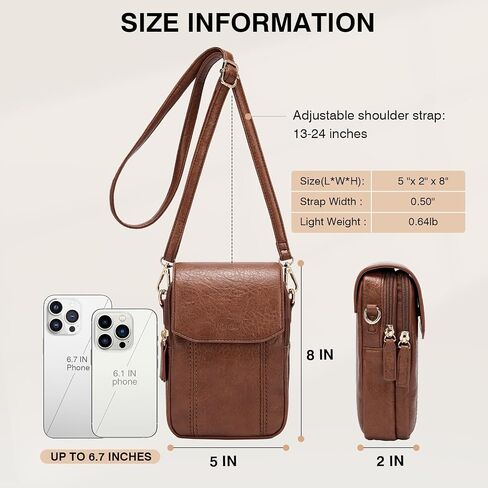 Marvolia Small Crossbody Bags for Women PU Leather Cell Phone Purse Crossbody Handbags Shoulder Purses with Card Slots in Saudi Arabia