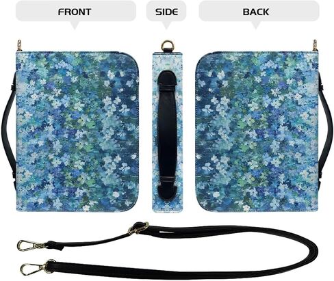 Womens Bible Covers with Shoulder Straps PU Leather Bible Book Bag Water Resistent Bible Protection Sleeve in Saudi Arabia