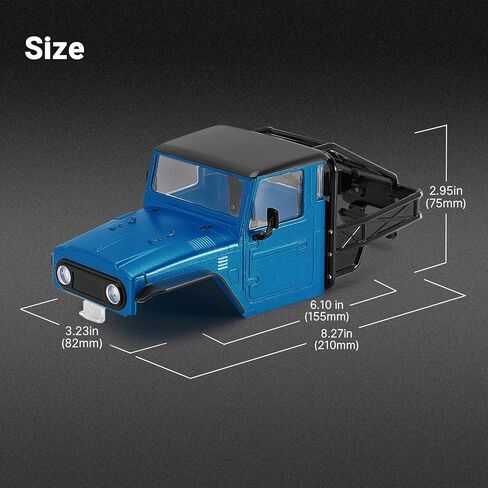 INJORA 87g IR40 Truck Body Shell with Tube Cage for 1/18 TRX4M Defender Bronco(Sandy Taupe) in Saudi Arabia