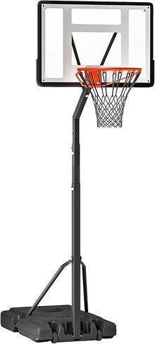 طوق كرة السلة المحمول Soozier، ارتفاع 8.4-9.8 قدم قابل للتعديل، هدف كرة السلة مع لوحة خلفية 34 بوصة وعجلات للاستخدام الداخلي والخارجي in Kuwait