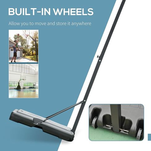 طوق كرة السلة المحمول Soozier، ارتفاع 8.4-9.8 قدم قابل للتعديل، هدف كرة السلة مع لوحة خلفية 34 بوصة وعجلات للاستخدام الداخلي والخارجي in Kuwait