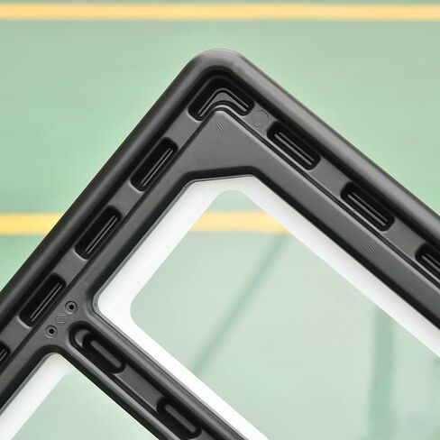 طوق كرة السلة المحمول Soozier، ارتفاع 8.4-9.8 قدم قابل للتعديل، هدف كرة السلة مع لوحة خلفية 34 بوصة وعجلات للاستخدام الداخلي والخارجي in Kuwait