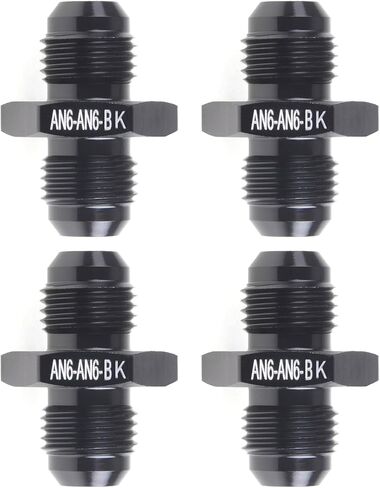 10AN ذكر إلى 10AN ذكر مضيئة الاتحاد المقرنة مستقيم خرطوم الوقود محول المناسب الأسود 2PCS (AN10-AN10-BK، 2PCS) in Kuwait