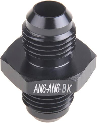 10AN ذكر إلى 10AN ذكر مضيئة الاتحاد المقرنة مستقيم خرطوم الوقود محول المناسب الأسود 2PCS (AN10-AN10-BK، 2PCS) in Kuwait