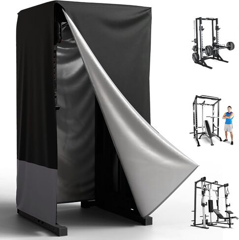 Power Cage Cover - Waterproof Smith Machine Covers,Protective Cover for Squat Rack/Weight Lifting Rack/Home Gym Workout Equipment Covers with Zipper-Indoor or Outdoor(Cover Only) in Saudi Arabia