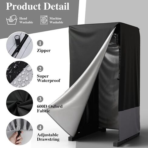 Power Cage Cover - Waterproof Smith Machine Covers,Protective Cover for Squat Rack/Weight Lifting Rack/Home Gym Workout Equipment Covers with Zipper-Indoor or Outdoor(Cover Only) in Saudi Arabia