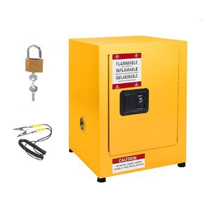 Flammable Cabinet 17" x 17" x 18", Galvanized Steel Safe Cabinet Adjustable Shelf Flammable Storage Cabinet for Industry and Home