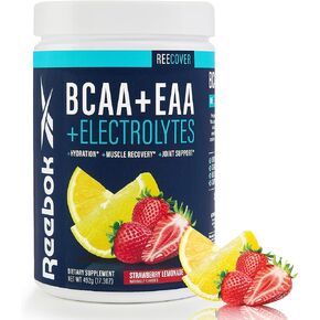 Reebok ReeCover BCAA + EAA + Electrolytes | 8g EAAs, 5g BCAAs, Hydration Matrix | Muscle Recovery, Strength | Post-Workout Support | 30 Servings | Rocket Moon Pop