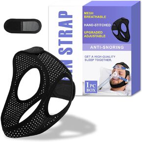 حزام الذقن للنوم، أجهزة توقف التنفس أثناء النوم، حزام فك مريح لتدفق الهواء لتوقف التنفس أثناء النوم، حزام ذقن قابل لإعادة الاستخدام للرجال والنساء، حزام ذقن مضاد للشخير قابل للتنفس in Kuwait