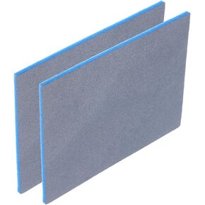 uxcell 2pcs Sanding Sponge Block, 1800-2000 Grit Sanding Sponge Pad 140mm x 114mm x 5mm Soft Foam Wet Dry Hand Sander Block Sandpaper for Model Metal Wood Furniture Polishing