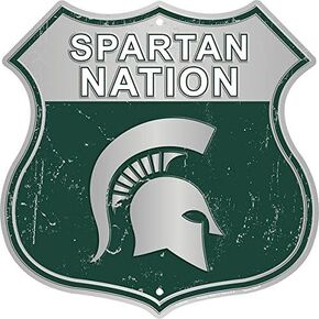 Hangtime - Michigan State University - Michigan State Spartans - Spartan Nation - Michigan State 12x12 inch Route Sign