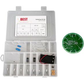 Soldering 101 Kit – DIY Soldering Practice Kit SMD/SMT Components Through-hole Components Beginner Intermediate Skill Training Board