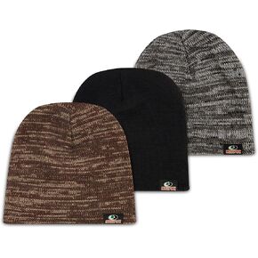 Mossy Oak Men's Rib Knitted Hats - Warm and Cozy Beanie Hat - Men Winter Hat