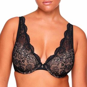 ThirdLove Lace Contour Plunge Bra, Women's Sexy Comfort Bra, Comfortable Underwire & Moderate Push Up Support, Bras for Women