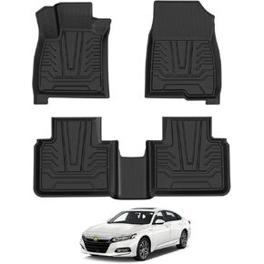 T TGBROS Floor Mats for Honda HR-V HRV 2023 2024 2025 (Include Hybrid), All Weather Floor Liners for Honda HRV Accessories, TPE Custom Fit Car Carpet Mats, 2 Rows Floor Liners Set, Non-Slip, Black