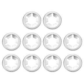uxcell M12 30Pcs Bearing Clamp Starlock Washer, 304 Stainless Steel Tooth Locking Ring Washers Quick Speed Star Nut Locking Fastener, Silver