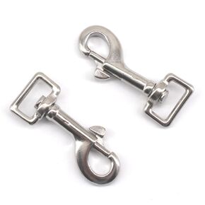 （4 Pieces) 67mm Swivel Eye Snap Hooks 316 Stainless Steel Marine Grade Single Ended Trigger Chain Clip for Dog Leash,Key Chain,Boat Ropes and Cages
