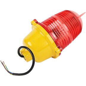 Aviation Obstruction Light, Aviation Obstruction Light Super Bright Impact Resistant Aviation Obstruction Light for Marine Boat (AC110V Constant On)