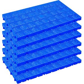 2 Pcs Plastic Pallets for Basement Storage, HDPE Waterproof Grid Ventilation Garage Floor Pallets, Lightweight Breathable Pallet for Pet Mats Basements Balcony Supermarket (11.8"x11.8"x1.97")